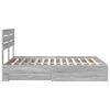 vidaXL Bedframe met lade met hoofdeinde met opslag Bewerkt hout