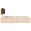 vidaXL Bedframe met Gevoerd Hoofdgedeelte Taupe 140 x 190 cm