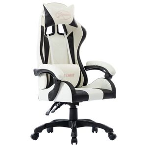vidaXL Racestoel kunstleer zwart