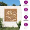 vidaXL Wanddecoratie tuin grasontwerp 55x55 cm cortenstaal