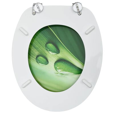 Toiletbril met deksel waterdruppel MDF groen online kopen | vidaXL.be