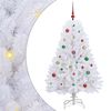 vidaXL Kunstmatige Inklapbare Kerstboom Wit 150 cm PVC en Staal