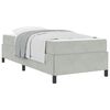 vidaXL Bedframe met matras Lichtgrijs 90 x 200 cm Stof