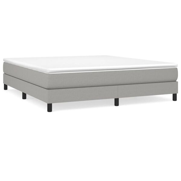 vidaXL Boxspring bed stof lichtgrijs 180x200 cm