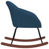 vidaXL Schommelstoel stof blauw