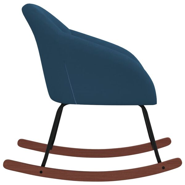 vidaXL Schommelstoel stof blauw