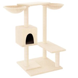 vidaXL Kattenmeubel met krabpalen 82 cm cr&egrave;mekleurig