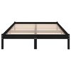 vidaXL Bedframe massief grenenhout zwart 140x190 cm
