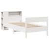 vidaXL Bed met boekenkast zonder matras grenenhout wit 90x190 cm