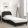 vidaXL Bedframe zonder matras "Zadar" kunstleer zwart 90x190 cm