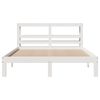 vidaXL Bedframe met hoofdbord massief grenenhout wit 150x200 cm