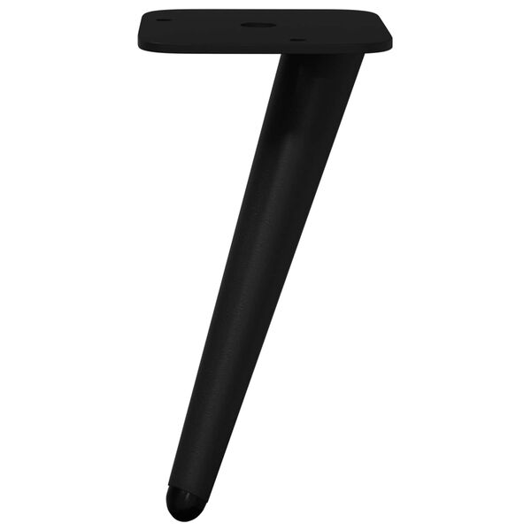 vidaXL Staande Voeten 2 pcs Zwart 56 x 56 x 100 mm IJzer