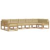 vidaXL Buiten bankenset 7 st Wit en Beige