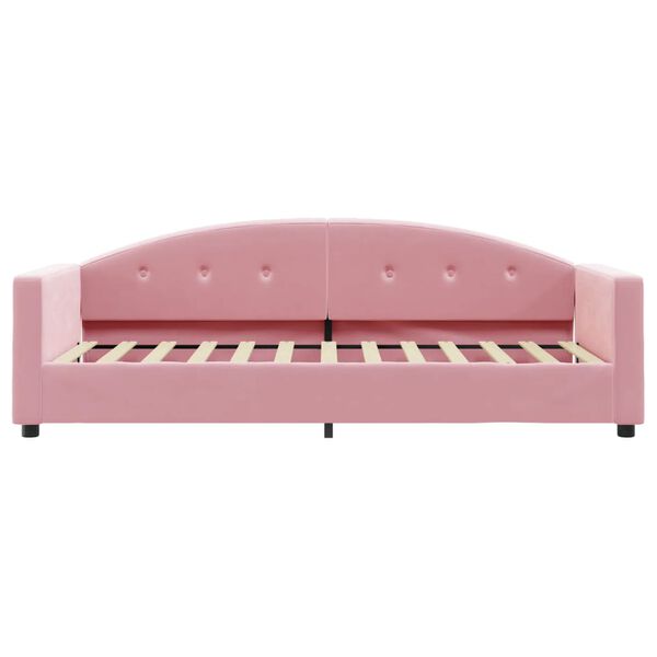 vidaXL Slaapbank met matras 80x200 cm fluweel roze