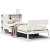 vidaXL Bed met boekenkast zonder matras grenenhout wit 75x190 cm