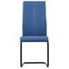 vidaXL Eetkamerstoelen 2 st kunstleer blauw