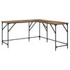 vidaXL Bureau Oud Hout 149 x 149 x 75 cm Bewerkt hout
