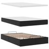 vidaXL Ottoman bed met matras 120x190 cm kunstleer zwart