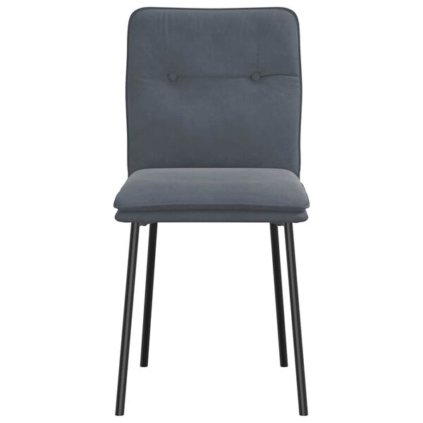 vidaXL Eetkamerstoelen 2 st fluweel donkergrijs