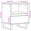 vidaXL Nachtkastjes 2 st 40x35x50 cm bewerkt hout grijs sonoma eiken