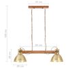 vidaXL Hanglamp industrieel 25 W E27 109 cm messingkleurig