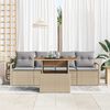 vidaXL Tuin Sofa Set met opslag 5 pcs Beige Poly riet