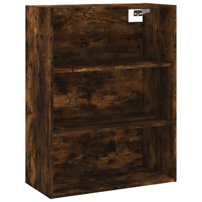 vidaXL Hoge kast 69,5x34x180 cm bewerkt hout gerookt eikenkleurig