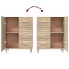 vidaXL Dressoir 69,5x34x90 cm bewerkt hout sonoma eikenkleurig