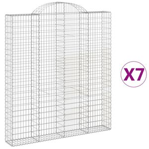 vidaXL Schanskorven 7 st gewelfd 200x30x220/240 cm ijzer