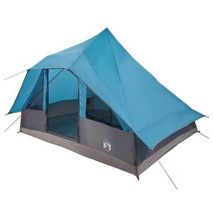 vidaXL Tipi Tent 10-persoons Blauw taft