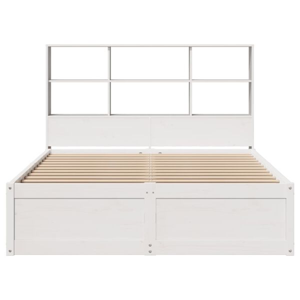 vidaXL Bedframe zonder matras massief grenenhout wit 120x200 cm