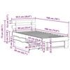 vidaXL Bedframe met hoofdeinde Naturel 90 x 190 cm Massief grenenhout