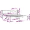 vidaXL Bedframe Donkergrijs 200 x 200 cm Massief grenenhout