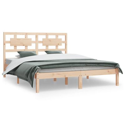 vidaXL Bedframe massief grenenhout 150x200 cm