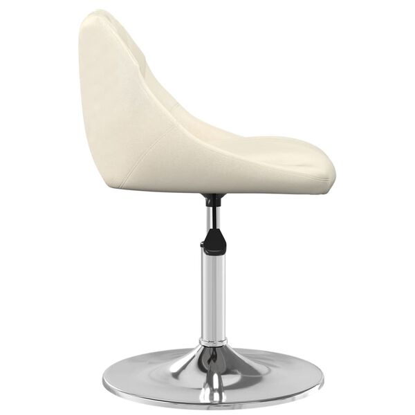 vidaXL Eetkamerstoelen draaibaar 4 st fluweel crèmekleurig