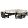 vidaXL Tuinbankenset 11 st Zwart poly rattan