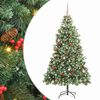 vidaXL Kunstkerstboom 300 LED's Warmwit PVC en Metaal Groen