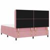 vidaXL Boxspringbed met matras met LED Roze 180 x 200 cm Fluweel