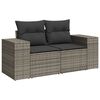 vidaXL Tuin Sofa Set met kussen 13 pcs Grijs poly rattan