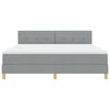 vidaXL Boxspringbed met matras met matras Lichtgrijs 180 x 200 cm Stof