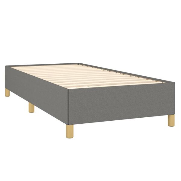 vidaXL Bedframe zonder matras 80x200 cm stof donkergrijs