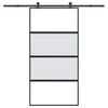 vidaXL Schuifdeur met beslag 102,5x205 cm gehard glas en aluminium