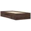 vidaXL Bedframe zonder matras bewerkt hout bruin eikenkleur 75x190 cm