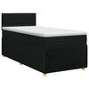 vidaXL Boxspringbed met matras met hoofdeinde Zwart 100 x 200 cm Stof
