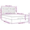 vidaXL Ottoman bed met matras 140x200cm stof blauw