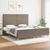 vidaXL Bedframe zonder matras stof taupe 180x200 cm
