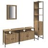 vidaXL Badkamermeubelset met plank 4 pcs Artisan Eiken Bewerkt hout