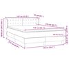 vidaXL Boxspring met matras fluweel roze 140x210 cm