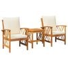 vidaXL Tuinbankenset 3 st Olie naturel Massief Acaciahout