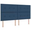 vidaXL Bedframe met hoofdeinde Blauw 180 x 200 cm Stof